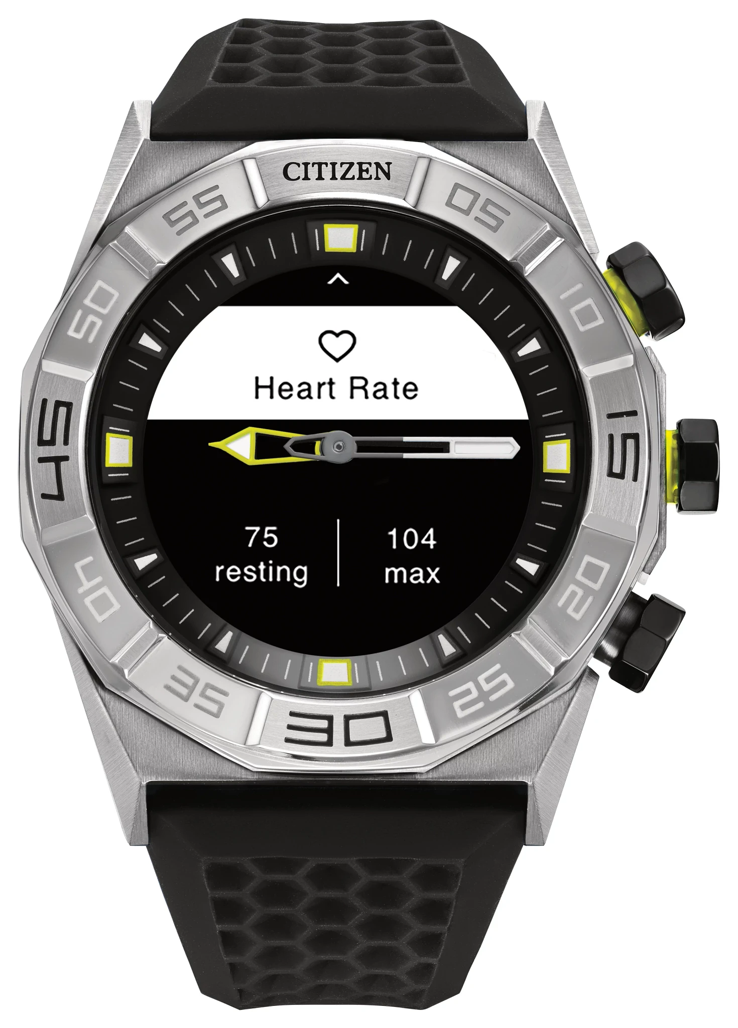 CZ Smart Hybrid Black Dial Silicone Strap JX1000-03E | CITIZEN